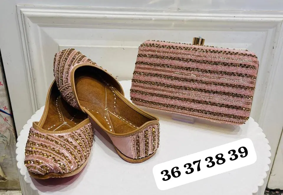 SIBY Saljut Boho Bliss: Juttis & Clutch with Intricate Embroidery
