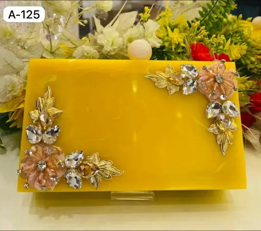 SIBY Saljut Yellow Classy Resin Purses—Make a Bold Statement 