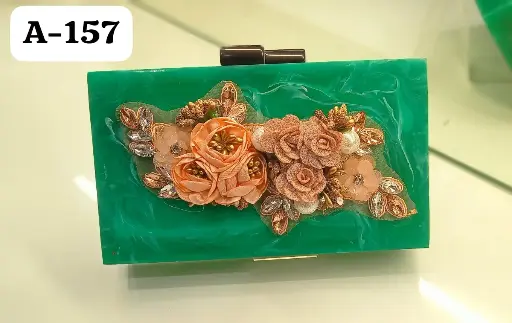 SIBY Saljut Green Party-Worthy Resin Clutch Bags – Stand Out!