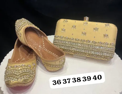 SIBY Saljut Cultural Charm: Jutties and Clutch with Embroidery